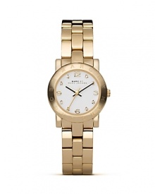 Make time for shine. It might be mini but this gold-plated stainless steel watch from MARC BY MARC JACOBS makes a major round-the-clock statement. Make time for shine. It might be mini but this gold-plated stainless steel watch from MARC BY MARC JACOBS makes a major round-the-clock statement.