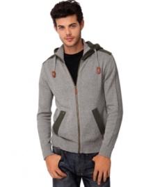 Throw on this classic Buffalo David Bitton zip hoodie over the label's iconic graphic t-shirt for the ultimate in casual street style. Throw on this classic Buffalo David Bitton zip hoodie over the label's iconic graphic t-shirt for the ultimate in casual street style.