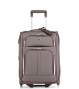 Stocked with all of the organizational features you depend on, such as a detachable shoe bag and multiple pockets, this durable upright expands to carry your load with ease. 10-year warranty.