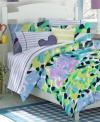 Lasting impressions. With a printed brushstroke technique and a bold, abstract design, this Paloma Floral comforter set from Teen Vogue creates the ultimate new setup for your space. Pair with the sheet set and decorative pillow pack for even more flair.