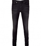 With an edgy-cool silhouette, these dark wash jeans from Neil Barrett are a must-have new season staple - Classic five-pocket style, straight leg, extra side zip pocket at thigh, slim fit - Pair with a cashmere pullover and a leather jacket