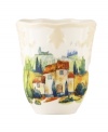 Lenox combines the vintage style of Butler's Pantry dinnerware with a quaint Italian landscape in the utterly charming Tuscan Village accent mug. An elegant classic for casual dining with a raised leaf design and fluted edge in creamy shades of ivory. Qualifies for Rebate