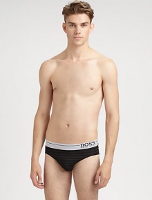 An everyday brief with simple stripe detail and a contrast elastic logo waistband for a sporty feel.Elastic logo waistband61% polyamide/27% elastane/12% polyesterMachine washImported An everyday brief with simple stripe detail and a contrast elastic logo waistband for a sporty feel.Elastic logo waistband61% polyamide/27% elastane/12% polyesterMachine washImported