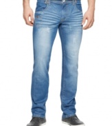 Flip your cuffs and rock the contrast. These jeans from Triple Fat Goose are an instant update on your usual blues.