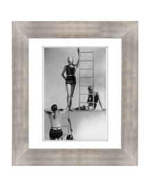 A look back on 1920s swimwear, this retro-fabulous print makes a splash in any room. Classic black and white is complemented by a gray wooden frame from Lauren Ralph Lauren. A look back on 1920s swimwear, this retro-fabulous print makes a splash in any room. Classic black and white is complemented by a gray wooden frame from Lauren Ralph Lauren.