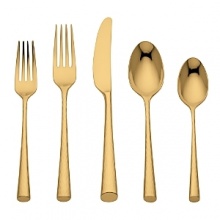 Lightly hammered handles of the finest quality stainless steel make Imperial Caviar place settings well suited for every day and entertaining. A slender silhouette and angled tip complete the look with the chic brilliance of Marchesa by Lenox flatware.