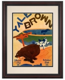 The Yale Bulldogs ran the Bears all the way back to Providence in '33, besting Brown 14-6. Vibrant colors restored, team spirit alive and well, this original cover art from that day's football program is a great piece for any alum of memorabilia collector. The Yale Bulldogs ran the Bears all the way back to Providence in '33, besting Brown 14-6. Vibrant colors restored, team spirit alive and well, this original cover art from that day's football program is a great piece for any alum of memorabilia collector.