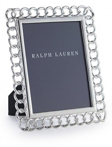 A polished silvertone frame with anti-tarnish finish that ages naturally over time for a subtly antiqued patina. Easel standWipe cleanImportedDIMENSION INFORMATION4 X 6 (6 X 8 overall)5 X 7 (7 X 9 overall) A polished silvertone frame with anti-tarnish finish that ages naturally over time for a subtly antiqued patina. Easel standWipe cleanImportedDIMENSION INFORMATION4 X 6 (6 X 8 overall)5 X 7 (7 X 9 overall)