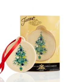 Put everyone in a party mood with Fiesta for your tree! An extra-festive – and miniature size – twist on an old favorite, the Christmas Tree ornament makes it merry with decorations in favorite Fiesta colors. Put everyone in a party mood with Fiesta for your tree! An extra-festive – and miniature size – twist on an old favorite, the Christmas Tree ornament makes it merry with decorations in favorite Fiesta colors.