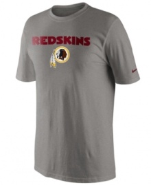 From the pre-game to after-party, show off your Washington Redskins pride in this NFL football t-shirt from Nike. From the pre-game to after-party, show off your Washington Redskins pride in this NFL football t-shirt from Nike.