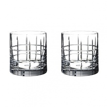 Orrefors Street Double Old Fashioned Pair Orrefors Street Double Old Fashioned Pair
