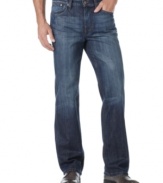 Classic all-American jeans. With an even, middle-of-the-road wash, this pair of Joe's Jeans goes anywhere you do.