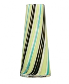 With a retro feel and stripes of fun candy colors, the beach-inspired Cabana vase brightens any space with irresistible style. Designed by Ludvig Lofgren for Kosta Boda. With a retro feel and stripes of fun candy colors, the beach-inspired Cabana vase brightens any space with irresistible style. Designed by Ludvig Lofgren for Kosta Boda.