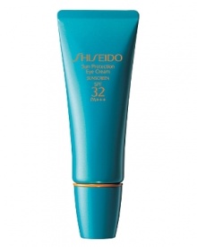 Shiseido Sun Protection Eye Cream SPF 32. A rich eye-area cream that minimizes the appearance of wrinkles and enhances skins radiance while providing exceptional protection against UVA/UVB rays. Minimizes the appearance of UV-induced fine lines and wrinkles and promotes resilient-looking skin. Contains Rose Apple Leaf Extract, an antioxidant that prevents the production of free radicals. Apply evenly 20 minutes before sun exposure. Recommended by the Skin Cancer Foundation as an effective UV sunscreen.Make suncare a part of your daily skincare regimen. Shiseido Sun Protection Eye Cream SPF 32. A rich eye-area cream that minimizes the appearance of wrinkles and enhances skins radiance while providing exceptional protection against UVA/UVB rays. Minimizes the appearance of UV-induced fine lines and wrinkles and promotes resilient-looking skin. Contains Rose Apple Leaf Extract, an antioxidant that prevents the production of free radicals. Apply evenly 20 minutes before sun exposure. Recommended by the Skin Cancer Foundation as an effective UV sunscreen.Make suncare a part of your daily skincare regimen.