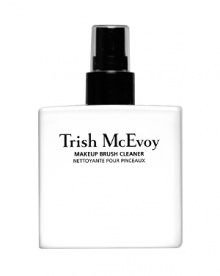 This quick-drying, antibacterial gentle spray instantly cleans and disinfects brushes between uses.* Safe for natural or synthetic hairs* Evaporates quicklySpray generous amount of Brush Cleaner onto paper towel and swipe your Trish brushes gently back and forth removing all traces of color. Allow brush to dry briefly before using.