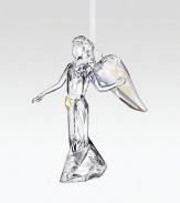 Symbolizing hope and peace, this year's graceful angel ornament is beautifully crafted in faceted crystal with gold-touched wings and 2012 engraved on her skirt, adding an optimistic shimmer to your tree.CrystalAbout 3.25H X 2WMade in Austria
