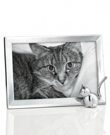 Bring a furry friend with you to work or school in the Umbra Memoire Cat frame, featuring a polished finish and cast metal kitty. Bring a furry friend with you to work or school in the Umbra Memoire Cat frame, featuring a polished finish and cast metal kitty.