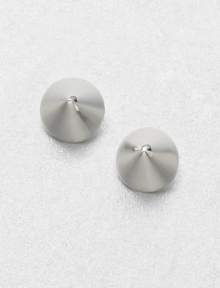 From the Mini Collection. Simple geometric cone-shaped studs add subtle shimmer and architectural elegance.Silverplated brassDiameter, about ½Sterling silver post backMade in USA