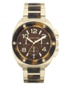 Add a preppy and chic element to your look with this tortoise watch by Michael Kors.