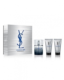 A sensual man who revels in his freedom and whose charisma and charm are contagious. A fragrance full of freshness and contrasting spice leaves a trail of masculine sensuality. Fresh notes of Basil and Violet Leaf accompanied with notes of Pink Pepper and Nutmeg. The L'HOMME LIBRE Yves Saint Laurent Father's Day Gift Set contains a 3.3 oz. Eau de Toilette Spray, a 1.7 oz. Shower Gel and 1.7 oz. After Shave Balm.