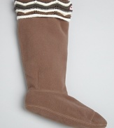 Add warmth and pizazz to your favorite Hunter design with these chevron-patterned fleece socks.