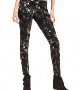 Tie-dye print provides Material Girl's skinny jeans with an infinite amount of cool.