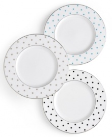 The road less-traveled is paved with polka-dots. Ease and elegance are the cornerstones of a perfect meal. Breathe new life into your entertaining style with the Larabee Road accent plate. The road less-traveled is paved with polka-dots. Ease and elegance are the cornerstones of a perfect meal. Breathe new life into your entertaining style with the Larabee Road accent plate.