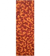 There's no denying that this rug is hot. Ablaze with hundreds of dazzling red and orange pompom shapes, this one-of-a-kind rug brings a burst of color and texture to otherwise plain floors. Constructed of plush, dense wool, you'll be treated to a rug with a luxurious softness and adventurous design you won't find anywhere else.