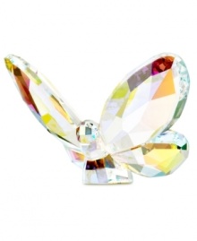 Like the natural phenomenon for which it's named, the Aurora Borealis butterfly catches the eye in brilliant Swarovski crystal. Rays of light dance off the figurine's multifaceted wings in a beautiful display of color and shine.