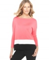 This sweater from Joseph A makes an easy way to incorporate spring's biggest trend – colorblocking – into your wardrobe!