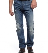 Wear your wear. These distressed jeans from INC International Concepts bring some broken-in style to your denim look.