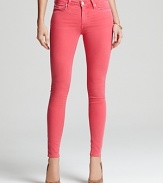 Add some color to your denim repertoire with these ultra-bright Hudson skinny jeans.