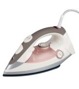 Follow the lights to perfectly ironed fabric. This Kalorik steam iron features a smart Thermocolor system that changes color according to the temperature selected, so you'll never have to struggle to find small icons or indicators again. One-year warranty. Model DA-31691.