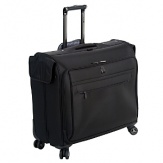 A lightweight, durable garment bag with a fully lined interior and tie down straps to keep your clothing wrinkle free. Concealed add-a-bag strap with adjustable webbing allows additional bags to be carried effortlessly. Spinner wheels with 360-degree rotation assure multidirectional rolling and optimal stability. Recessed extra long locking trolley handle made of aircraft grade aluminum with one button operation, for ease of use.