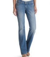 Score chic and comfy style with these light wash boot cut jeans from Levi's!