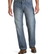 Give yourself a little room to move in these loose, straight-leg jeans from Levi's.