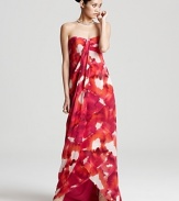 Nicole Miller Gown - Floral Strapless Gown