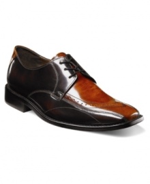 Searching for a fresh approach to polished, sophisticated oxfords? Look no further than these sleek bike toe men's dress shoes from Stacy Adams. Searching for a fresh approach to polished, sophisticated oxfords? Look no further than these sleek bike toe men's dress shoes from Stacy Adams.