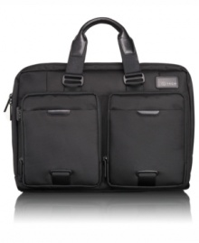 Move on! This durable, high-performance brief flies through airport security, letting you keep your laptop in the pack and stay organized from start to finish. A slim profile packs you prepared with numerous accessory pockets, a removable cord pouch, iPad pocket, laptop compartment and more. 5-year warranty. Move on! This durable, high-performance brief flies through airport security, letting you keep your laptop in the pack and stay organized from start to finish. A slim profile packs you prepared with numerous accessory pockets, a removable cord pouch, iPad pocket, laptop compartment and more. 5-year warranty.