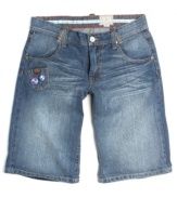 Your favorite look cools down. These denim shorts from Triple Fat Goose give you a leg up for the warm weather.