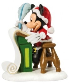 Making his list and checking it twice, lovable Mickey Mouse masquerades as Santa Claus in this whimsical figurine. A must-have for Disney lovers, from Department 56. Making his list and checking it twice, lovable Mickey Mouse masquerades as Santa Claus in this whimsical figurine. A must-have for Disney lovers, from Department 56.