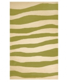 A suggested zebra stripe adds a hint of wild energy to the Spello Wavey Stripe area rug, while its tame color palette lends itself to any modern home décor. This unique home accent is intricately hand-tufted for crafted durability and supreme detailing in composition. A suggested zebra stripe adds a hint of wild energy to the Spello Wavey Stripe area rug, while its tame color palette lends itself to any modern home décor. This unique home accent is intricately hand-tufted for crafted durability and supreme detailing in composition.