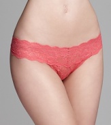 Cosabella applies seam-free, ultra stretch, ultra soft technology to this elegant lace thong. The low-rise fit ensures it never makes an untimely appearance.