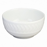 Traditional basket weave pattern made from white French Limoges porcelain.