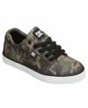 Camouflaged cool. These slick Bristol kicks from DC Shoes add an edge to his look this fall.