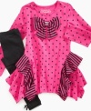 The frills that thrill. Your little one will love the flowy look of this fun dress from Flapdoodles, with matching leggings.