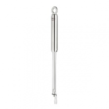This fine stainless steel wire Rösle cheese slicer is an integral component in Rösle's open kitchen concept. Ideal for small kitchens, attachments hang via hooks on a wall rail with space-saving convenience.