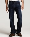 The Evans is a relaxed fitting jean with a straight leg and slightly fitted through the thigh to add shape.
