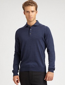 A classic pullover sweater, tailored in warm Italian wool with suede elbow patches for a unexpected, modern finish.Three-button placketRibbed knit cuffs and hemWoolDry cleanMade in Italy