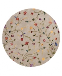 A garden of earthly delights. The Julian Collection sets new standards of quality and clarity for hand-tuffed, hand-carved carpets. A veritable rainbow of flowers and vines set against a soft gold ground. Woven from luxurious 100% premium wool pile rivaling the finest hand-knotted rugs for texture and opulence. Luster-washed for added sheen. A garden of earthly delights. The Julian Collection sets new standards of quality and clarity for hand-tuffed, hand-carved carpets. A veritable rainbow of flowers and vines set against a soft gold ground. Woven from luxurious 100% premium wool pile rivaling the finest hand-knotted rugs for texture and opulence. Luster-washed for added sheen.